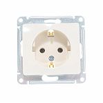 Розетка 1-местная Schneider Electric GLOSSA GSL000243 с заземлением, встраиваемая, бежевая