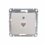 Розетка компьютерная Systeme Electric Glossa GLS000281K встраиваемая, бежевая 