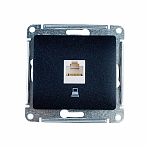 Розетка компьютерная  Schneider Electric GLOSSA антрацит GLS000781K  RJ45 встраиваемая, антрацит
