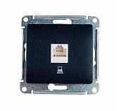 Розетка компьютерная  Schneider Electric GLOSSA антрацит GLS000781K  RJ45 встраиваемая, антрацит