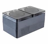 Розетка 2-местная  Schneider Electric AtlasDesign Profi54 ATN544026 с заземлением, крышка, накладная, антрацит