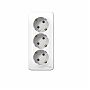 Розетка 3-местная  Schneider Electric BLANCA BLNRA010311 с заземлением, накладная, белая