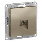 Розетка компьютерная Systeme Electric AtlasDesign ATN000583 RJ45 5Е, встраиваемая, шампань