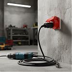 Розетка кабельная КЭАЗ 222756, 124-32А-6h-380AC-3P+PE-IP44, на поверхность, красная