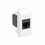 Розетка компьютерная DKC, 1-м СП Brava RJ45 белая 76654B