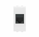 Розетка компьютерная DKC, 1-м СП Brava RJ45 белая 76654B