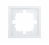 Рамка 1-местная Lezard Zima 704-0200-146 горизонтальная, пластик, белая