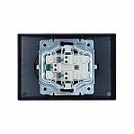 Розетка 2-местная Lezard Zima 704-4200-127BQC с заземлением, встраиваемая, черный бархат