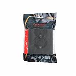 Розетка 2-местная Lezard Zima 704-4200-127BQC с заземлением, встраиваемая, черный бархат