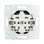 Розетка 1-местная Lezard Vesna 742-4288-122B с заземлением, встраиваемая, чёрный бархат