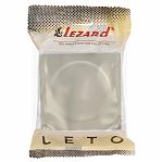 Розетка 1-местная с крышкой Lezard Leto 752-0300-123B с заземлением, накладная, кремовая