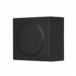 Розетка 1-местная Lezard Leto 752-4200-123B с заземлением, встраиваемая, с крышкой, чёрный бархат