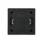 Розетка 1-местная Lezard Leto 752-4200-123B с заземлением, встраиваемая, с крышкой, чёрный бархат