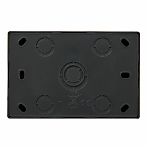 Розетка 2-местная Lezard Leto 752-4200-127B с заземлением, накладная, чёрный бархат