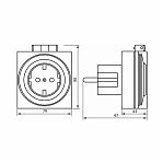 Розетка с таймером Feron ТМ31, суточная мощность 3500 Вт/16A, 23204