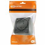 Розетка 1-местная Селигер TDM SQ1818-0107, с заземлением, накладная, серая