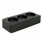 Розетка 3-местная Stekker MST10-13-05 София 49500, без заземления, накладная, черный матовый