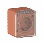 Розетка 2-местная Systeme Electric AtlasDesign Profi ATN547045 с заземлением, накладная, терракотовый