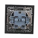 Розетка 1-местная Stekker PST16-9010-03 Эрна 39479, с заземлением, с рамкой, цвет черный 