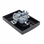 Розетка 2-местная Stekker PST16-9011-03 Эрна 39482, 16 А, с заземлением, с рамкой, цвет черный