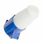 Розетка переносная Stekker ST-223 49439, 32А, 220В, 2P+PE, IP44, RST32-223-44, цвет белый с голубым
