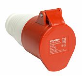 Розетка переносная Stekker ST-214 RST16-214-44 49440, с крышкой, 1-местная, с/з, 16А, 380В, 3P+PE, IP44
