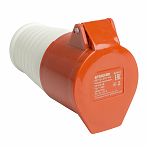 Розетка переносная Stekker ST-215 RST16-215-44 49441, с крышкой, 1-местная, с/з, 16А, 380В, 3P+PE+N, IP44