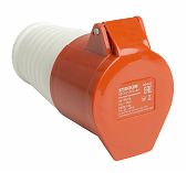 Розетка переносная Stekker ST-215 RST16-215-44 49441, с крышкой, 1-местная, с/з, 16А, 380В, 3P+PE+N, IP44