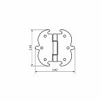 Петля фигурная Домарт 130х140 мм черная 