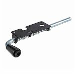 Засов с пружиной Домарт ЗСП-400 мод.2 с проушиной, антикоррозийное покрытие, черный