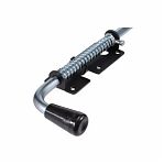 Засов с пружиной Домарт ЗСП-400 мод.2 с проушиной, антикоррозийное покрытие, черный