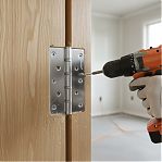 Петля универсальная Avers 014507, 125х75х2.5-B4-CR, врезная, хром