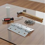 Петля накладная Металлист ПН5-100, универсальная, белый цинк