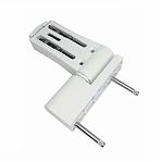 Петля для пластиковых дверей ПД-S до 120 кг, универсальная, металл, белая