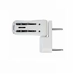 Петля для пластиковых дверей ПД-S до 120 кг, универсальная, металл, белая