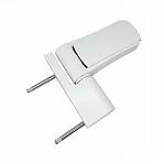 Петля для пластиковых дверей ПД-S до 120 кг, универсальная, металл, белая