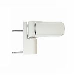 Петля для пластиковых дверей ПД-S до 120 кг, универсальная, металл, белая