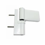 Петля для пластиковых дверей Sters DH-S.2, универсальная, до 100 кг, Ral 9016, белая, сталь