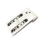 Петля для пластиковых дверей Sters DH-S.2, универсальная, до 100 кг, Ral 9016, белая, сталь