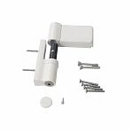 Петля для пластиковых дверей Sters DH-S.2, универсальная, до 100 кг, Ral 9016, белая, сталь