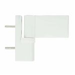 Петля для пластиковых дверей Sters DH-S.2, универсальная, до 100 кг, Ral 9016, белая, сталь