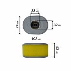 Фильтр воздушный IGP 1500036, для двигателей Honda GX110, GX120 с горизонтальным расположением коленвала