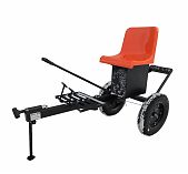 Прицеп-адаптер ПНО-1 для мотоблока и камнереза, пластмассовое сиденье, черный