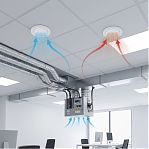 Анемостат приточно-вытяжной Era 15АПВП, с фланцем, регулируемый, диаметр воздуховода 150 мм, пластик, цвет белый