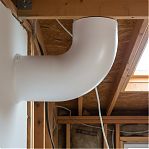 Колено круглое Era 16ККП, диаметр 160 мм, пластик, для воздуховодов, 45 гр.