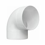 Колено круглое Era 16ККП, диаметр 160 мм, пластик, для воздуховодов, 45 гр.