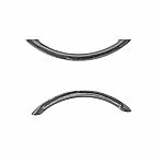 Комплект ручек Aqualux для чугунных ванн, металл, хром, крепление в комплекте