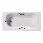 Комплект ручек Aqualux для чугунных ванн, металл, хром, крепление в комплекте