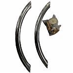 Комплект ручек Aqualux для чугунных ванн, металл, хром, крепление в комплекте