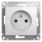 Розетка 1-местная  Schneider Electric GLOSSA GSL000141 без заземления, встраиваемая, белая